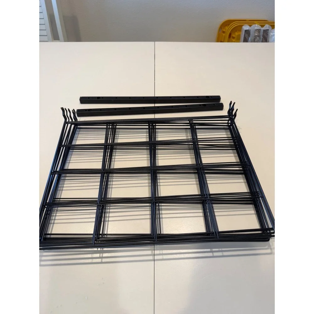 10 Shelf Wall Mounted Art Drying Rack Black Metal Canvas Storage Organizer